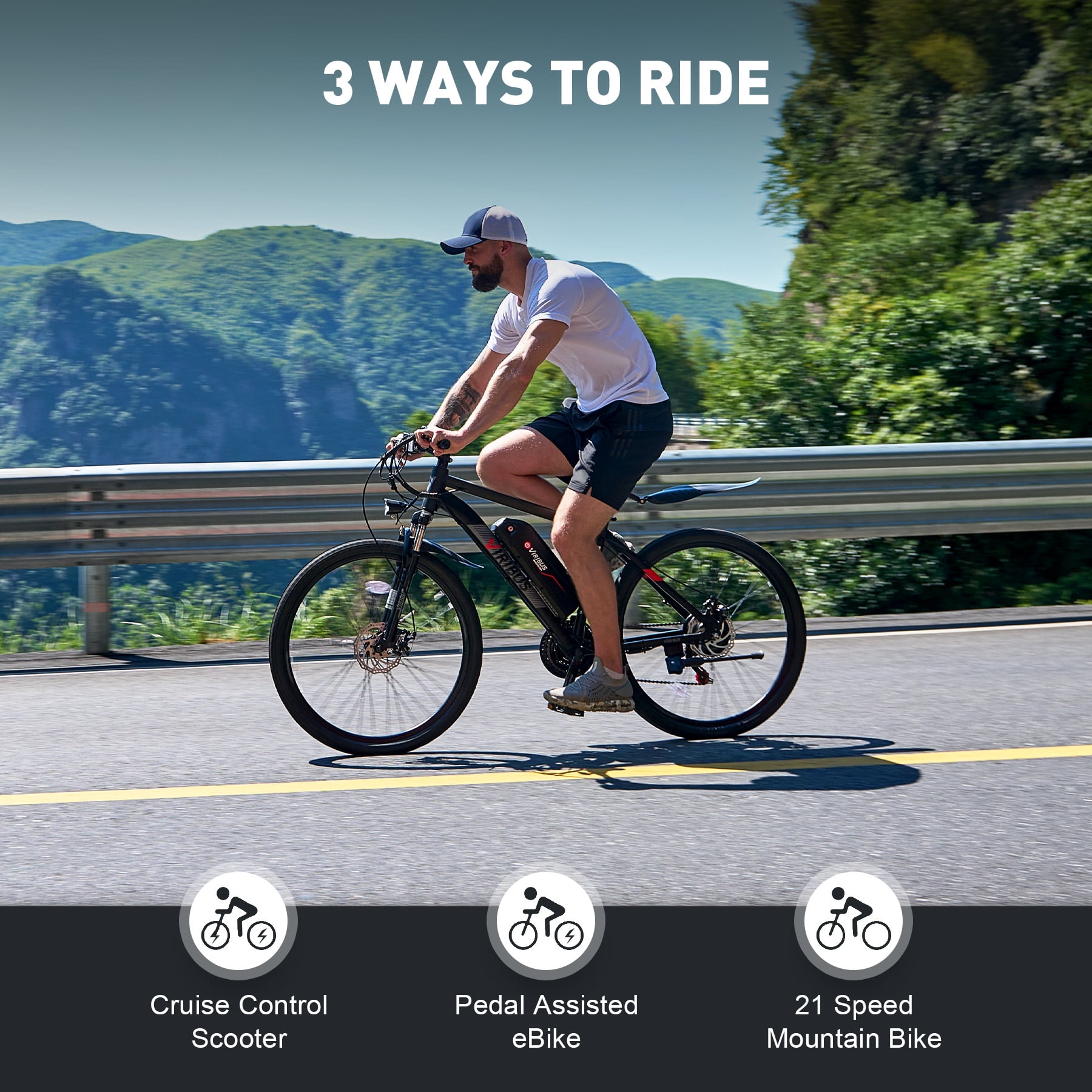 cycliste velo electrique pour la montagne