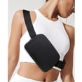 thumbnail image 4 of Mini riñonera unisex con correa ajustable, riñonera pequeña para entrenamiento, correr, viajar, senderismo, color negro, 4 of 5
