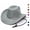 Grey, variant on Western Cowboy Hat for Women Men,Wide Brim Rhinestone Cowgirl Hat Glitter Felt Fedora Country Party Rodeo Costume Accessory