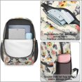thumbnail image 4 of Schnauzer and Sunflowers Cream 17" School Backpacks for Teens,Waterproof Oxford Fabric,S-Shape Padded Straps for School,Travel,Hiking,Camping, 4 of 6