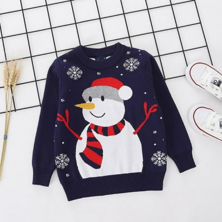 

Baozhu Kids Ugly Christmas Sweater Family Matching Outfits for Holiday Party Knitted Pullover Unisex 100