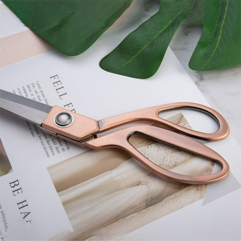 6.5 Acrylic Rose Gold Fabric Scissors Stainless Steel Office Craft Scissors Desk Stationery Paper Cutting Tool Tailor Shears for Sewing, Artwork