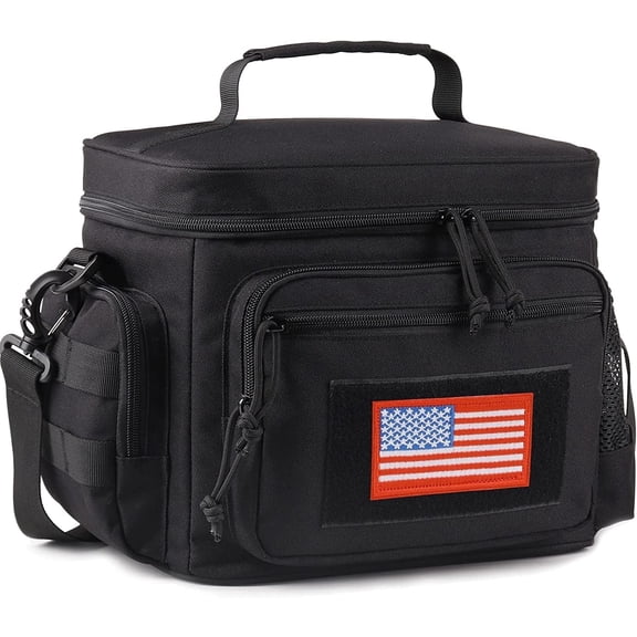 TRIPGEAR Mens Lunch Bag with Webbing Leakproof Insulated Cooler Bag with Adjustable Shoulder Strap