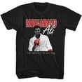thumbnail image 1 of Muhammad Ali Red Glove Stare Black Adult T-Shirt 4Xlt, 1 of 2