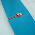 thumbnail image 2 of Give Cheese a Chance Peace Symbol Funny Humor Round Tie Bar Clip Clasp Tack Silver Color Plated, 2 of 6