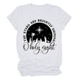 thumbnail image 1 of Gibobby Camisas Para Mujer Elegantes Camiseta de manga corta con cuello redondo y estampado de para mujer O Holy Night（Blanco， XL), 1 of 3