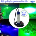 thumbnail image 1 of LIKSEA Marca 200W Luz Verde Luz de Pesca Submarina 12V DC Longitud Del Cable 196 Pulgadas, 1 of 8