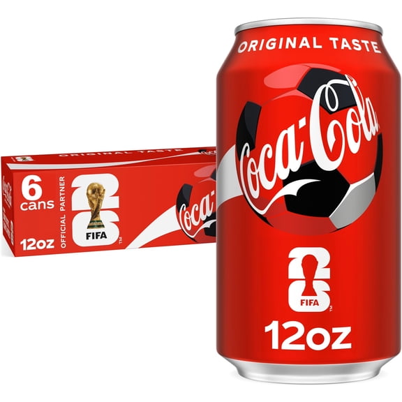 Coca-Cola Soda Pop Fridge Pack Cans, 12 fl oz, 6 pack