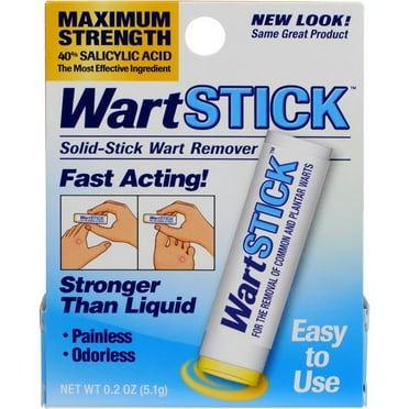 WartStick Maximum Strength Salicylic Acid Solid-Stick Common and Plantar Wart Remover, 0.2 oz