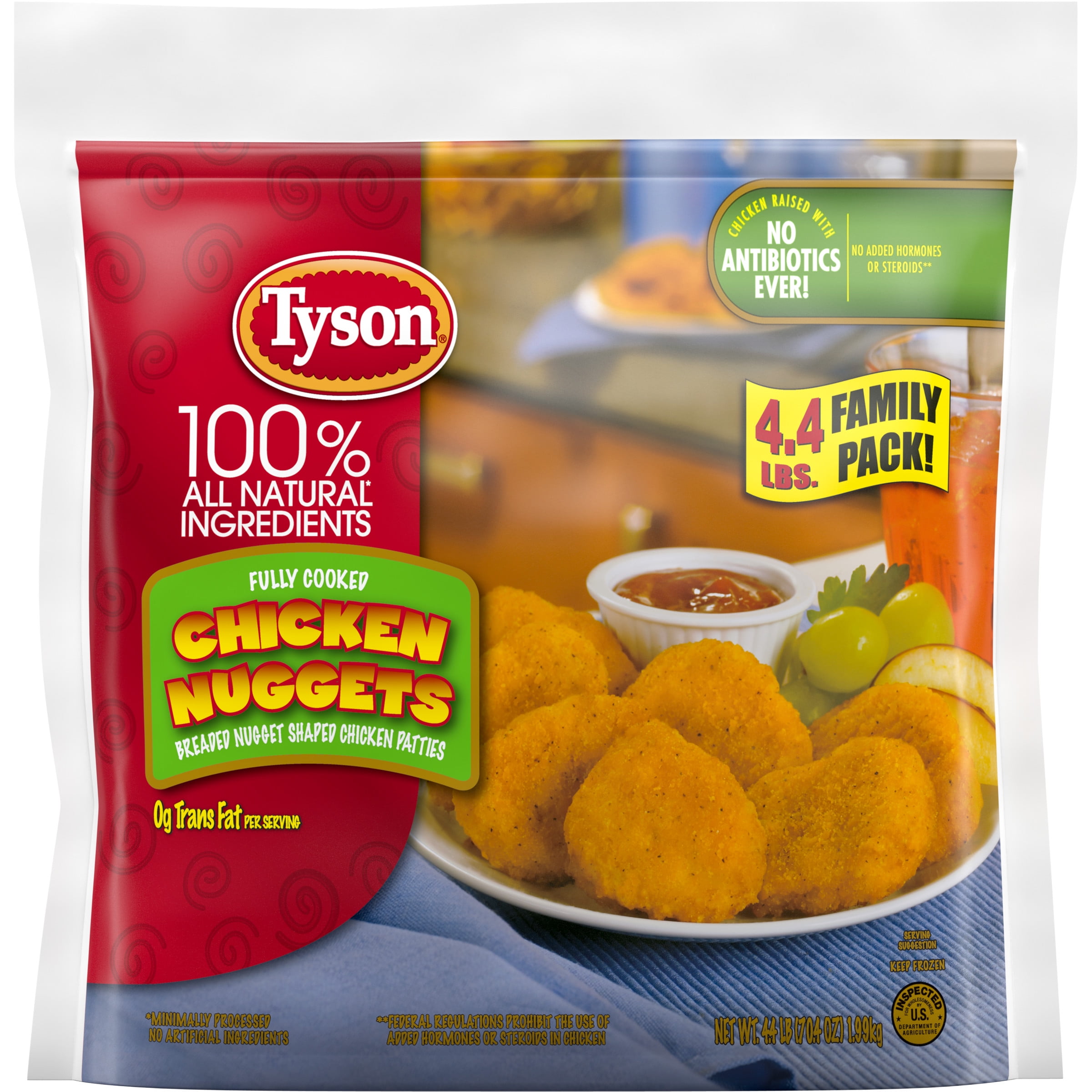 Tyson Fully Cooked Chicken Nuggets 4 4 Lb Frozen Walmart 