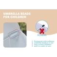 thumbnail image 6 of AMMSUN 5ft Seaside Kids Umbrella UPF50+ for Children Sand Water Table Outdoor Play,Shell Blue, 6 of 9