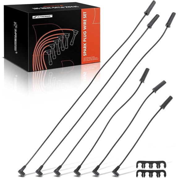 A-Premium Ignition Spark Plug Wires Set of 6 Compatible with Buick Regal Century Riviera & Chevrolet Lumina APV & Oldsmobile 88 98 Silhouette & Pontiac Bonneville