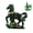 Green, variant on Horse Statue Small Chinese Feng Shui Animal Figurines New Year of The Horse Gift Tabletop Ornaments for Luck Wealth Success