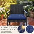 thumbnail image 3 of Outdoor Chair Cushions Set of 4, Waterproof & Fade Resistant Seat Cushion for Patio Furniture - 18.5 x 16 x 2 Inch Chair Pads with Ties and Hidden Zipper, Navy Blue, 3 of 9