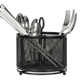 thumbnail image 2 of Utensil Holder Silverware Cutlery-4 Compartment Rotating Metal Flatware Holder Kitchen Countertop Organizer for Spoon B, 2 of 5