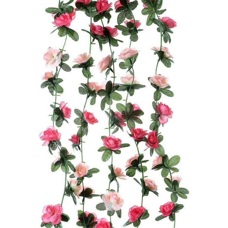 Artificial Rose Vine Flowers, Fake Rose Garland Flower Hanging Ivy