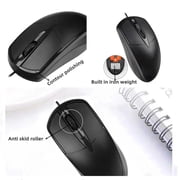 USB Wired Mouse Optical 1200 DPI Suitable for Laptop Notebook and PC Enhances Precision for Office and Gaming