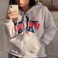 thumbnail image 2 of CNKOO Femmes Zip up Sweat-Shirt à Capuche Imprimé Star de la Mode avec Poches, 2 of 9
