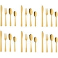 thumbnail image 2 of XTEILC Gold Silverware Set for 6 Flatware Set Stainless Steel Dinnerware Set 24-Piece Cutlery Set, 2 of 7