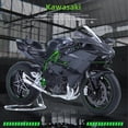 thumbnail image 4 of Kawasaki-motocicleta modelo H2R Ninja V4S S1000RR de aleación fundida a presión, vehículo de juguete, luces de transporte, todoterreno, autociclo, coche de juguete, 1:9, 4 of 5