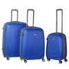 Travelers Polo & Racquet Club PR-65103-420 Barnet 2.0 3 Piece Hardside ABS Expandable Spinner Luggage Set, Cobalt Blue