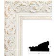 thumbnail image 2 of Ornate Embossed Wood Wall Picture Frame 2.5" Wide (11" x 14" Frame with Plexiglass & Backing Board, Antique White), 2 of 8