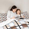 thumbnail image 5 of Manfei Geometric Plaid 3 Pieces Queen Comforter Set for Teens Female Men,Retro Grid Ultra Soft Bedding Sets,Vintage Buffalo Bedding Comforter Set,Ultra Soft Home Decor,Reversible, 5 of 8