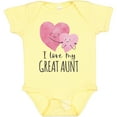 thumbnail image 3 of Inktastic I Love My Great Aunt Two Hugging Hearts Boys or Girls Baby Bodysuit, 3 of 5