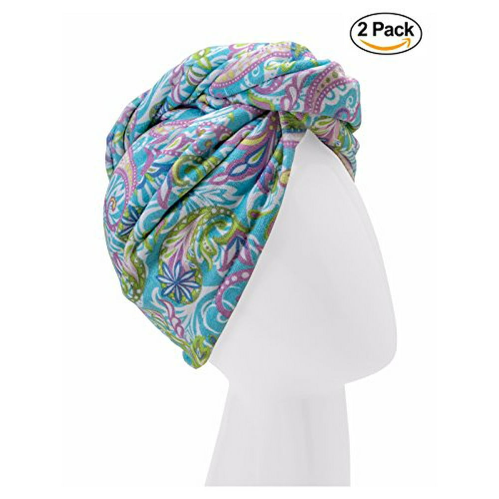Turbie Twist Microfiber Hair Towel (2 Pack) Paisley