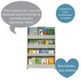 thumbnail image 4 of Paperflow USA BC-PGNL The Tidy Books Kids Bookshelf, Pale Grey, 4 of 5
