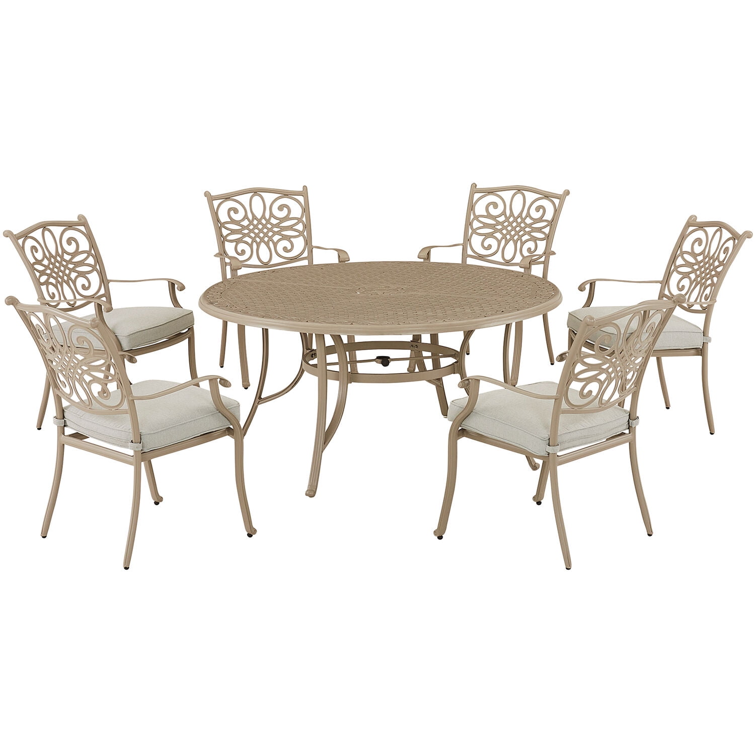 Hanover Traditions 7Piece Outdoor Patio Dining Set, 6 Cushioned