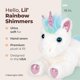 thumbnail image 2 of El unicornio blanco de peluche Bearington Lil' Rainbow Shimmers, 25 cm, 2 of 6