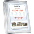 thumbnail image 2 of Covers & all Clear Tarps Made of Waterproof & Tear Resistant Vinyl Coated PVC Material, 18 oz, 560 GSM 20 mil Tarpaulin, 7' H x 12' W feet, 2 of 5