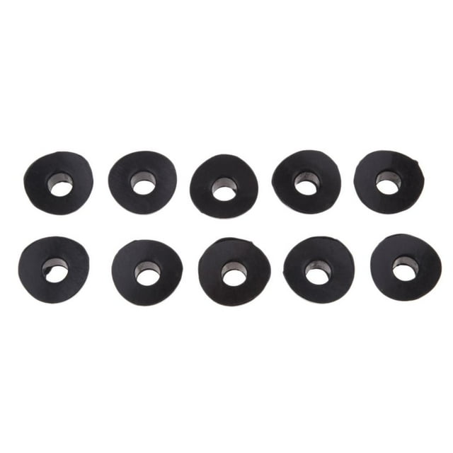 koolsoo 10Pcs Air Valve Stem Mud Guard Silicone Rubber Cap Universal Black