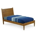 thumbnail image 4 of Camaflexi Mid Century Platform Bed Wood Panel Bed Frame with Headboard, King, Castanho, 4 of 7