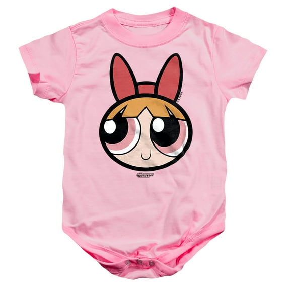 The Powerpuff Girls Blossom Face Unisex Infant Snap Suit for Baby, Pink, Medium