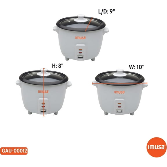 Electric Nonstick Rice Cooker 5-Cup (Uncooked) 10-Cup (Cooked), White