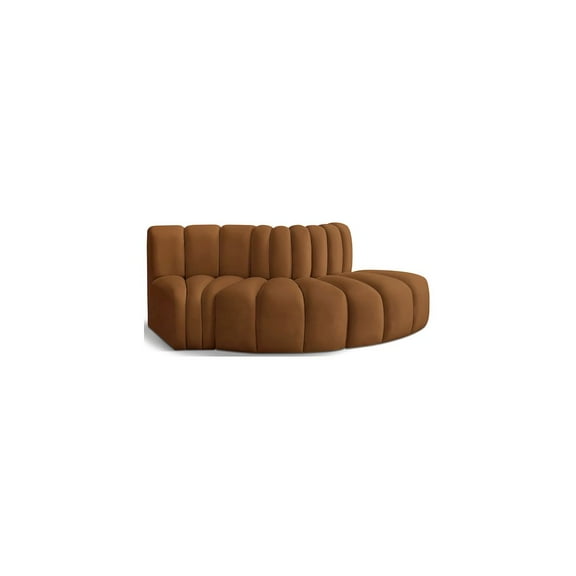 Meridian Furniture Arc Saddle Velvet Modular Sectional