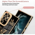 thumbnail image 3 of Designed for Samsung Galaxy S23 Ultra 5G Case Cute Butterflies Design for Women Girls,Luxury Plating Bumper Camera Lens Protection Cover for Galaxy S23 Ultra 5G -Black, 3 of 7