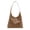 Khaki, variant on Women's Faux Leather Woven Hobo Shoulder Bag, Coffee