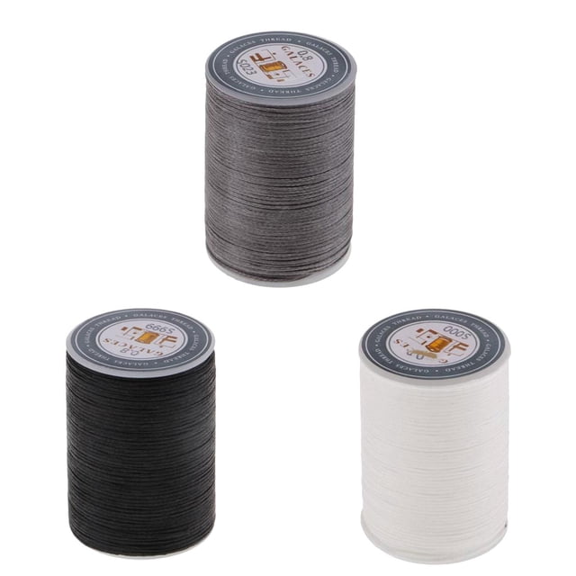 Hilo de coser,Hilo de coser de poliéster encerado Acolchado fuerte,Carrete de hilo Hilo de resistente,Fabricación de joyas de bricolaje Cordones de abalorios de Negro Sunnimix Hilo de coser