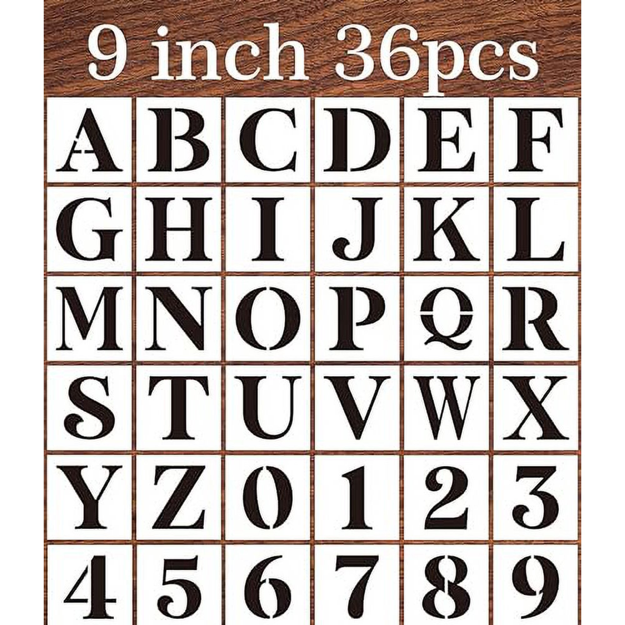 40-Piece Letter Stencils Set - 12 Inch Reusable Alphabet & Number Templates
