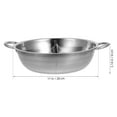 thumbnail image 2 of Mobutofu Stainless Steel Hot Pot with Divider Hotpot Pot Easy to Clean for Household Hot Pot 1Set, 2 of 8