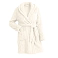 thumbnail image 7 of SHTXOZHI Women's Knit Robe Short Bathrobe Long Sleeve Hooded Homewear Warm Sleepwear With Pockets and Belt, 7 of 7