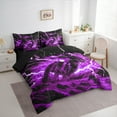 thumbnail image 4 of Manfei Motorcycle Motor Biker 7-Piece Bedding Comforter Set,Extreme Speed Sport King Bedding Sets,Purple Black Bed Sheets For Children,Luxury Bedroom Decor Reversible, 4 of 9