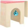thumbnail image 3 of Natural Wood Pet Hamster House Slide Bell Ladder for Small Animals Hideout Toy Vill, 3 of 9