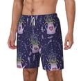 thumbnail image 2 of Uemuo Lavender Flowers Pattern Mens Swim Trunks Quick Dry Board Shorts with Mesh Lining, Stretch Beach Shorts Quick Dry No-Chafing Board Shorts-Small, 2 of 9