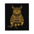 thumbnail image 2 of Intricate Geometric Owl Flannel Blanket - Soft Warm Cozy Design for Sofa Travel Bed Chair - Perfect for Stylish Comfort, 2 of 5