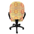 thumbnail image 3 of Tribal Office Chair Slipcover, Abstract Bubbles on Diamond Shaped Backdrop Stripes Traditional Boho Art Print, Protective Stretch Decorative Fabric Cover, Standard Size, Multicolor, by Ambesonne, 3 of 5