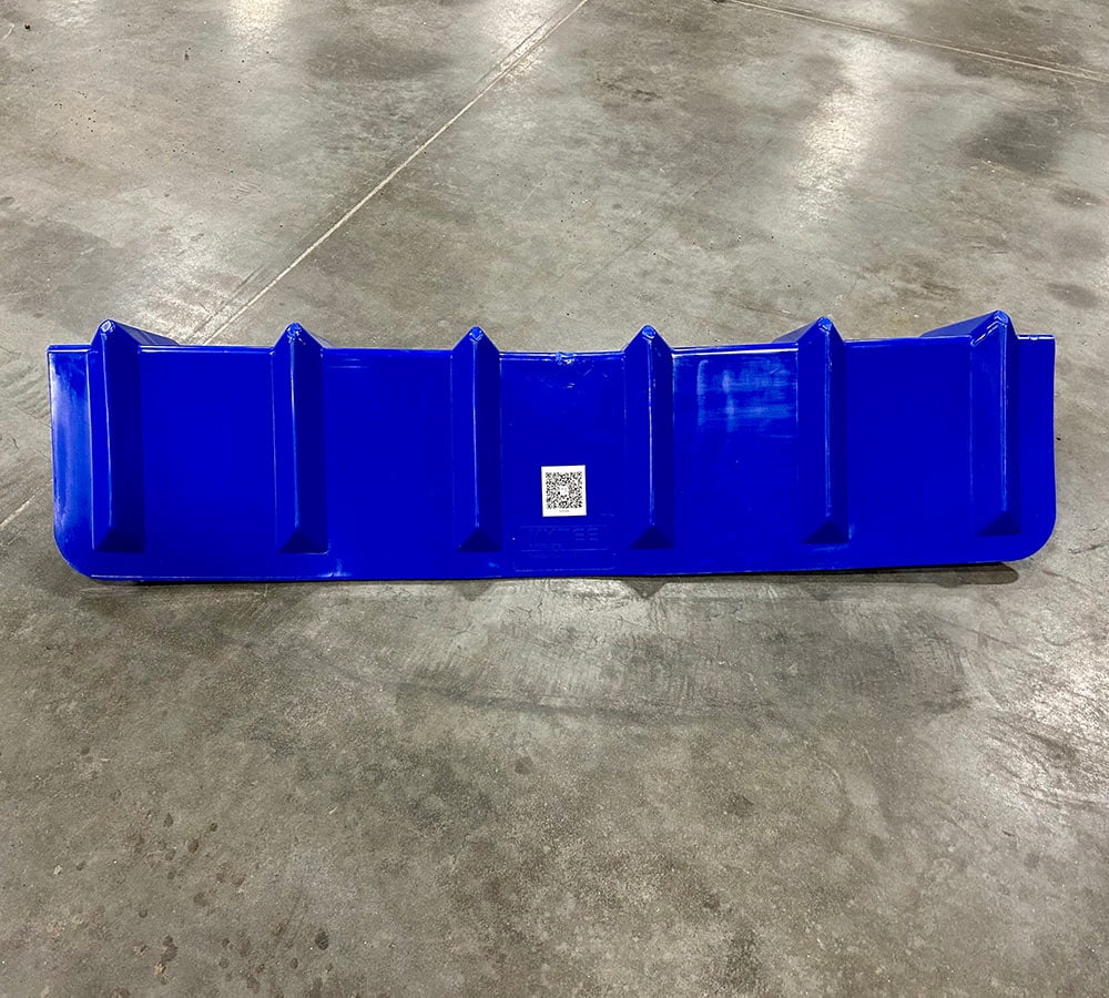 10 Pack Blue Flatbed Edge Protectors - 8" x 8" x 36" |  V Shaped Winch Ratchet Straps Plastic Corner Protector for Flatbed Cargo Load